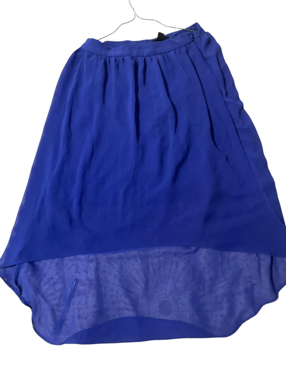 Forever 21 Royal Blue Asymmetric Chiffon Skirt - Picture 3 of 10